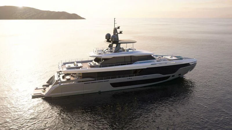 a boat in the water aboard EYE OF DESTINY Yacht for Sale