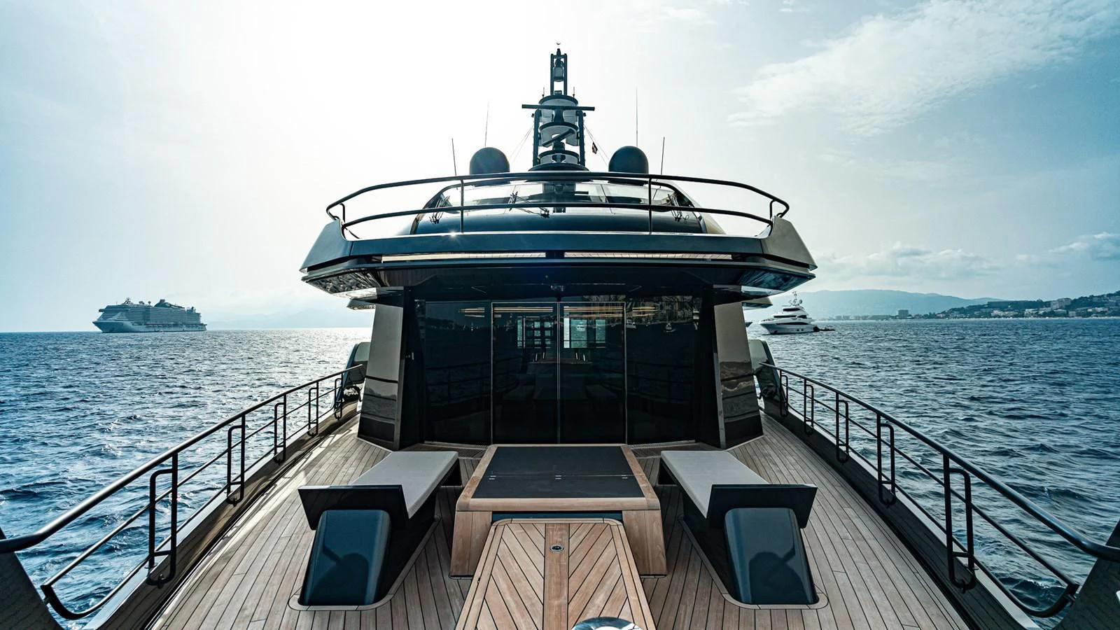 a boat on the water aboard EYE OF DESTINY Yacht for Sale