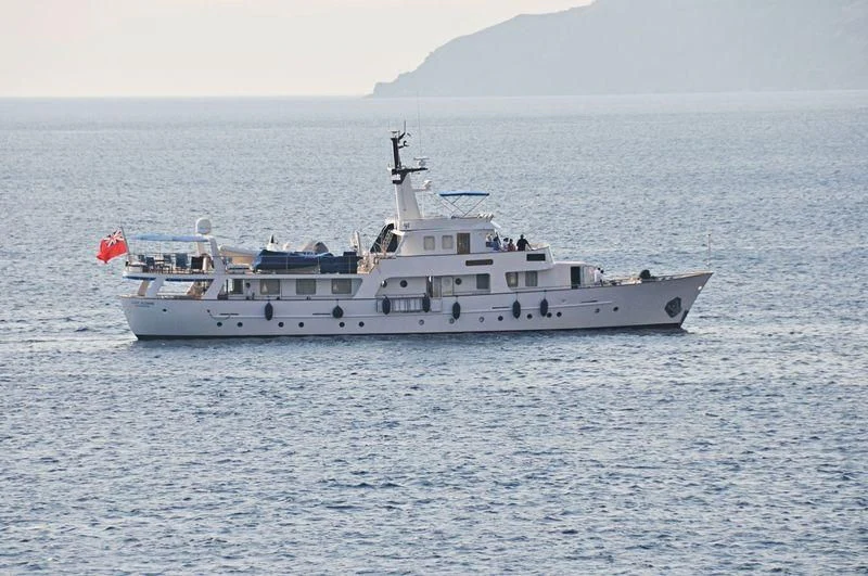 a boat in the water aboard LA GRANDE DAME Yacht for Sale