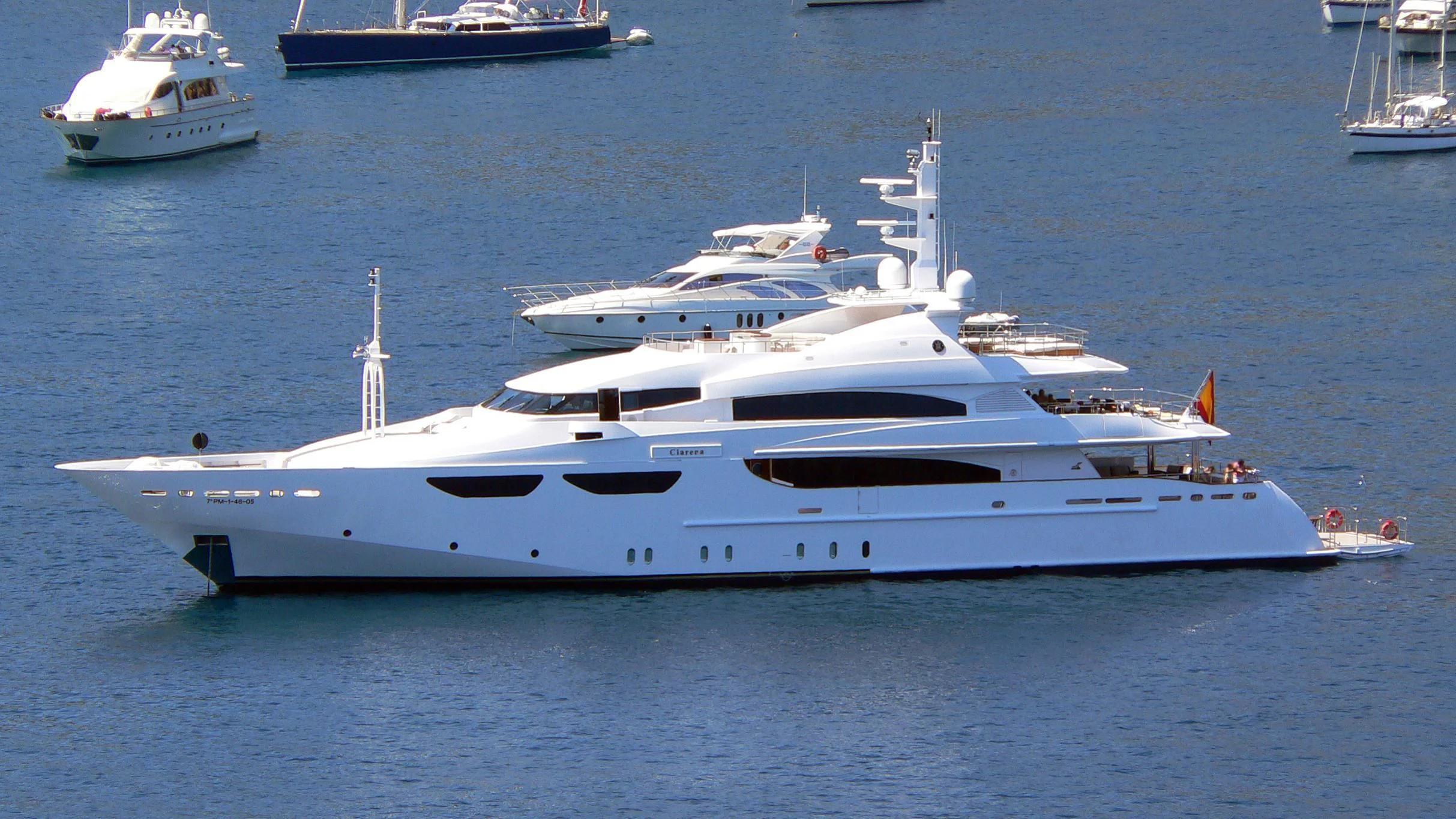 a group of boats in the water aboard CACIQUE Yacht for Sale