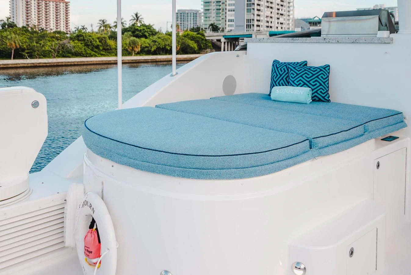 a boat on the water aboard LA LADY Yacht for Sale