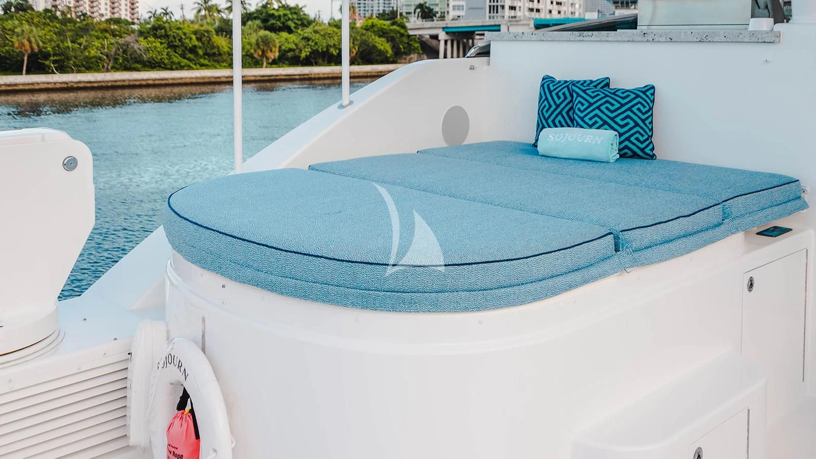 a boat on the water aboard LA LADY Yacht for Sale