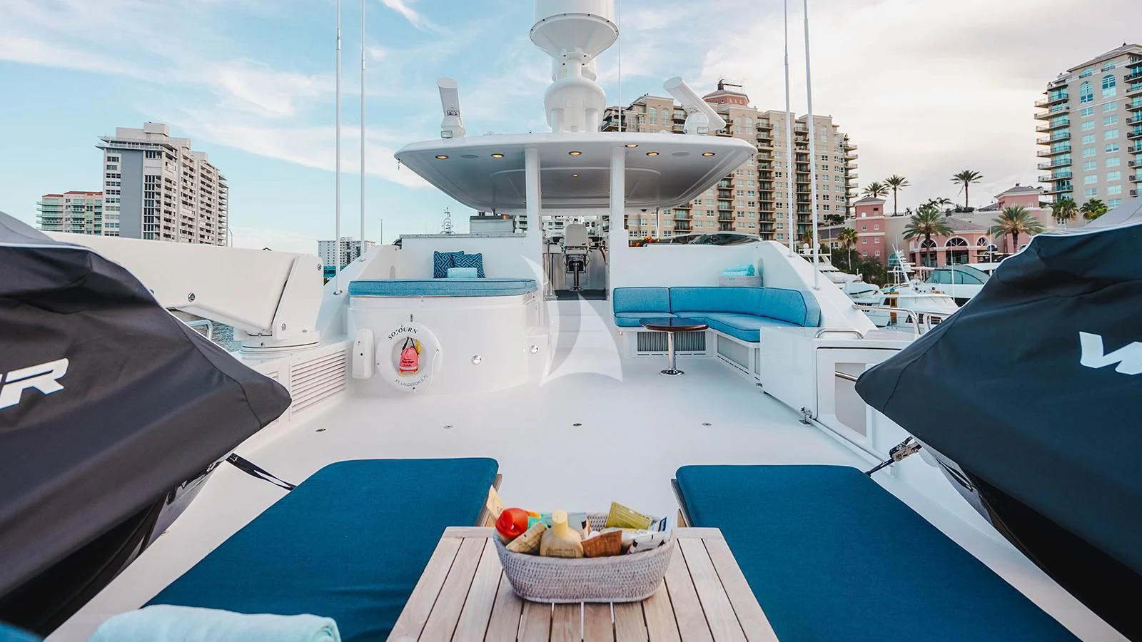 a boat on the water aboard LA LADY Yacht for Sale