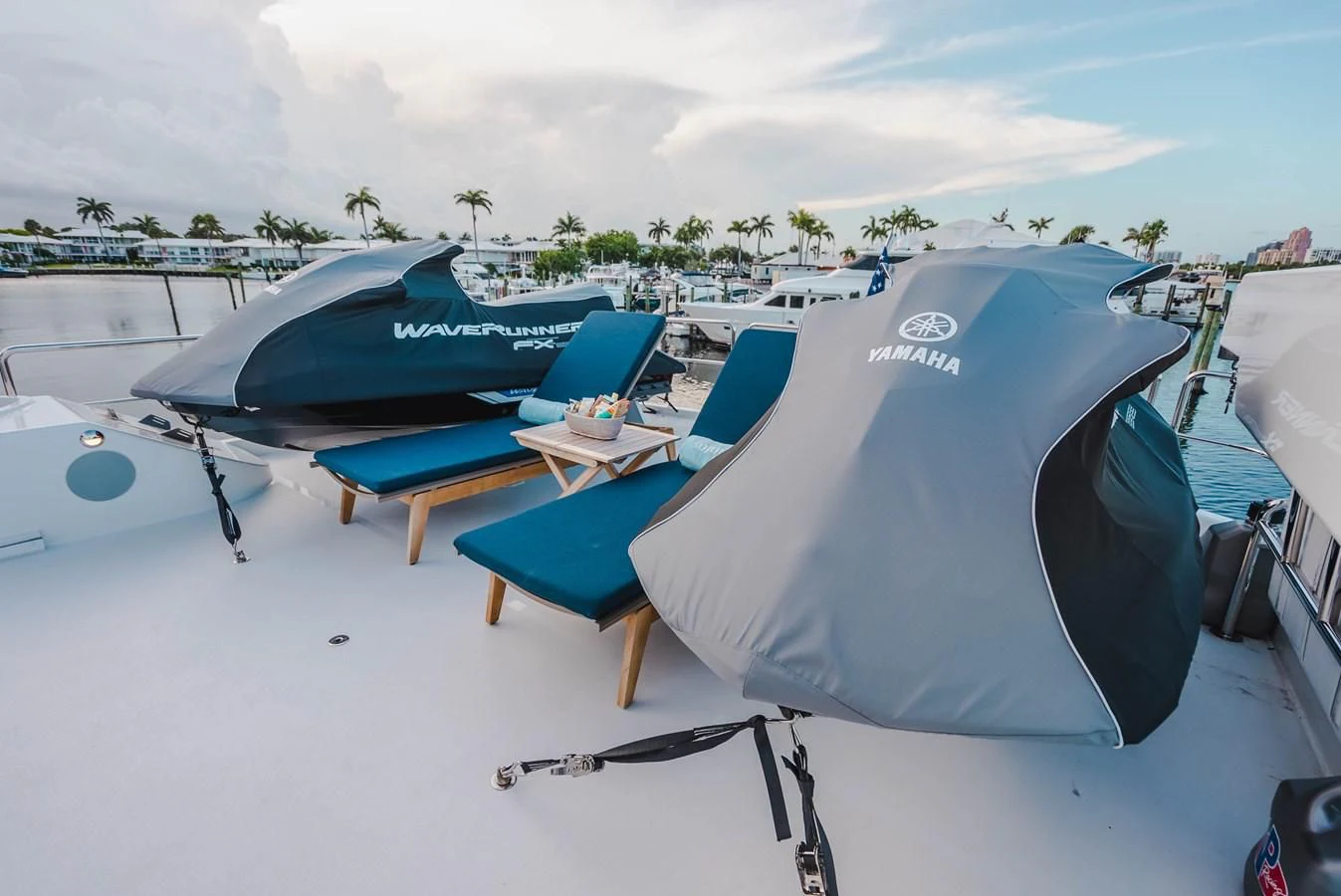 a group of boats on a beach aboard LA LADY Yacht for Sale