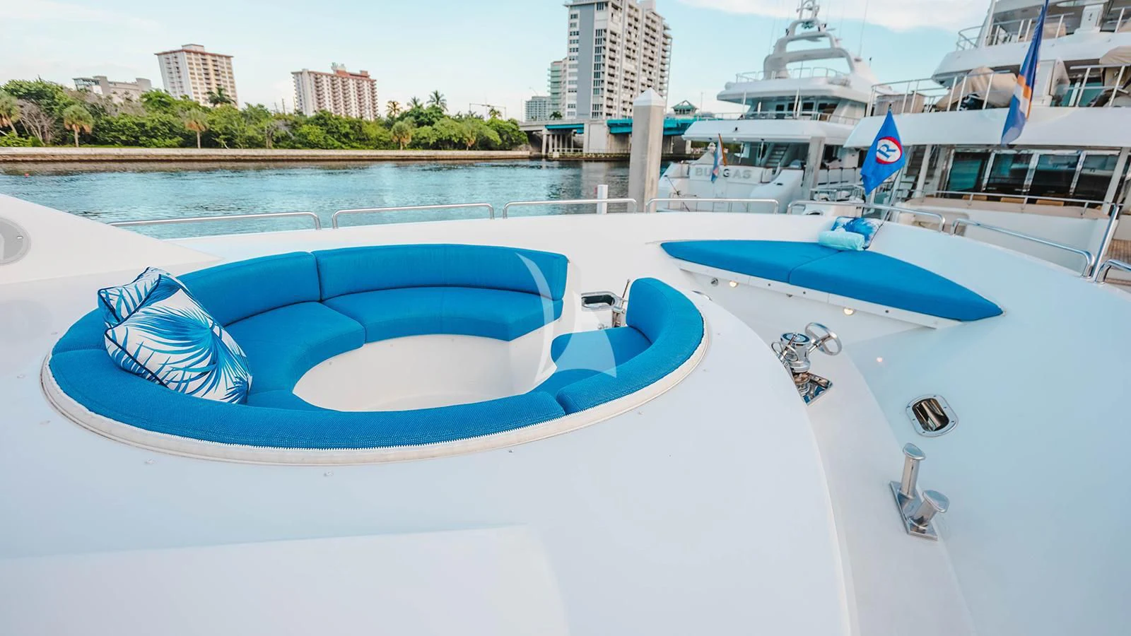 a boat on the water aboard LA LADY Yacht for Sale