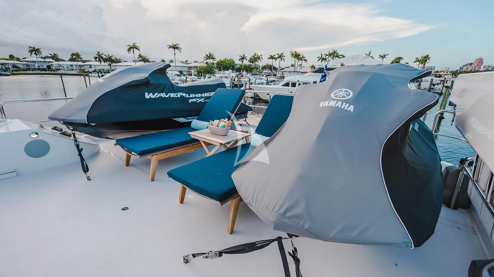 a group of boats on a beach aboard LA LADY Yacht for Sale