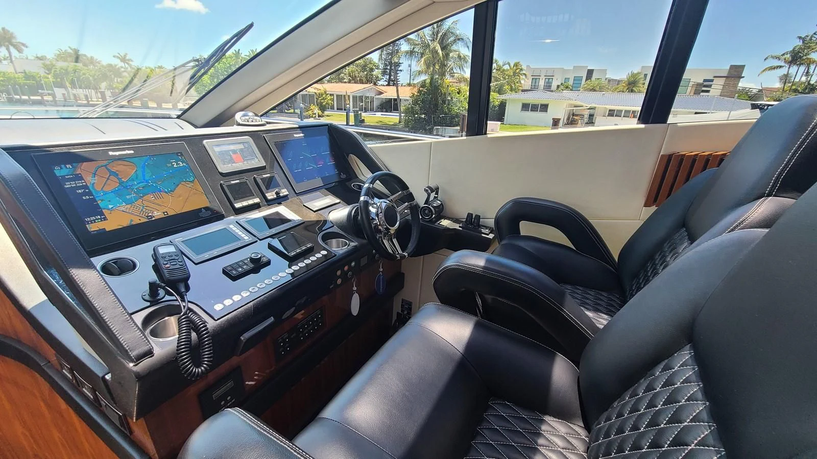 inside of a car aboard PREDATOR 68 Yacht for Sale