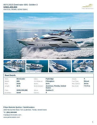 engineering drawing aboard GOLDEN 3 Yacht for Sale