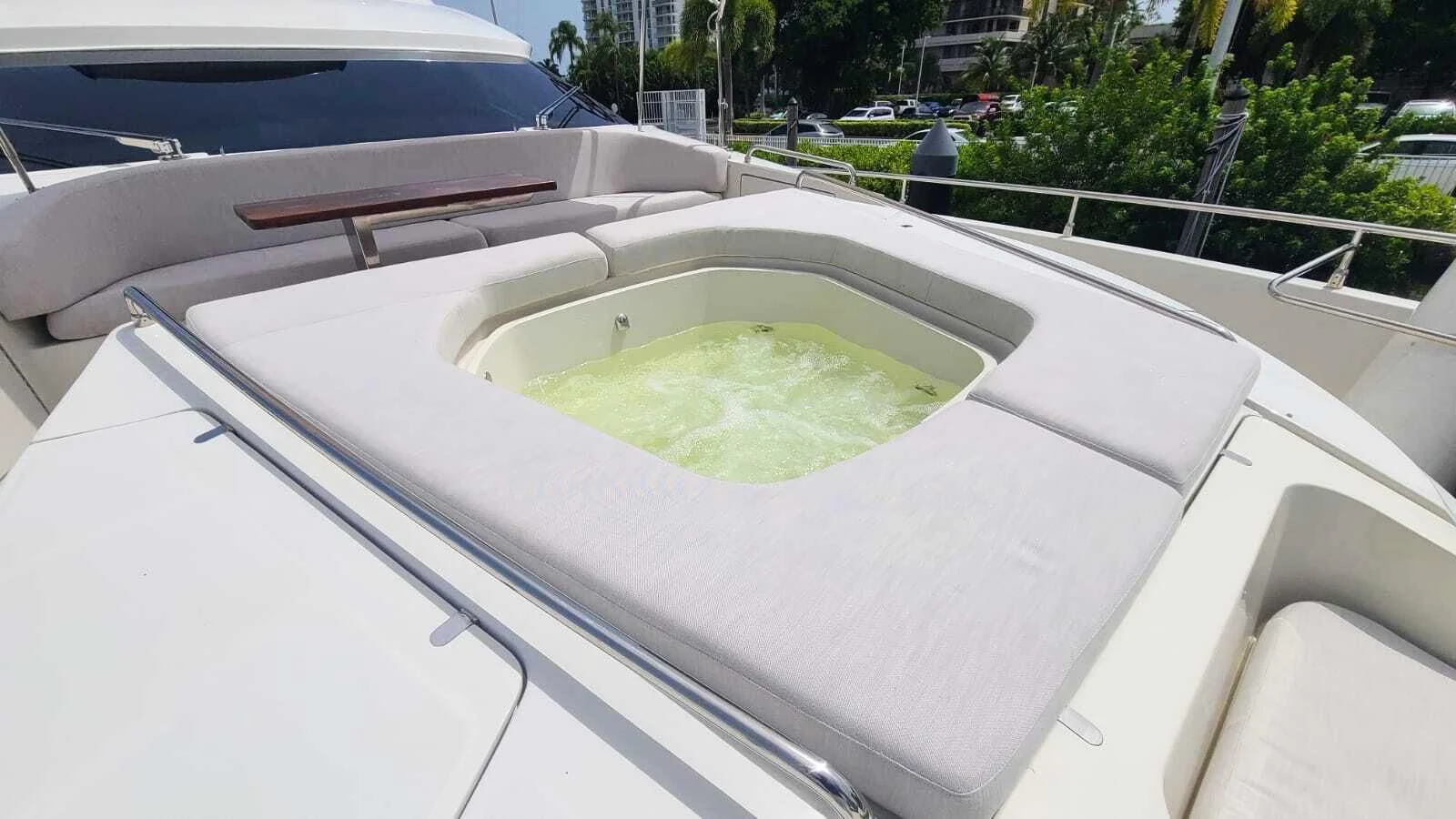 a car with water in it aboard GOLDEN 3 Yacht for Sale