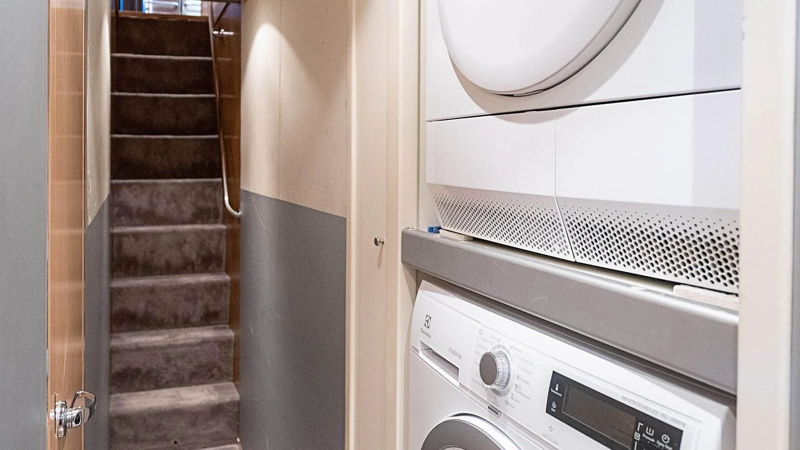 a door with a vent aboard PATRON Yacht for Sale