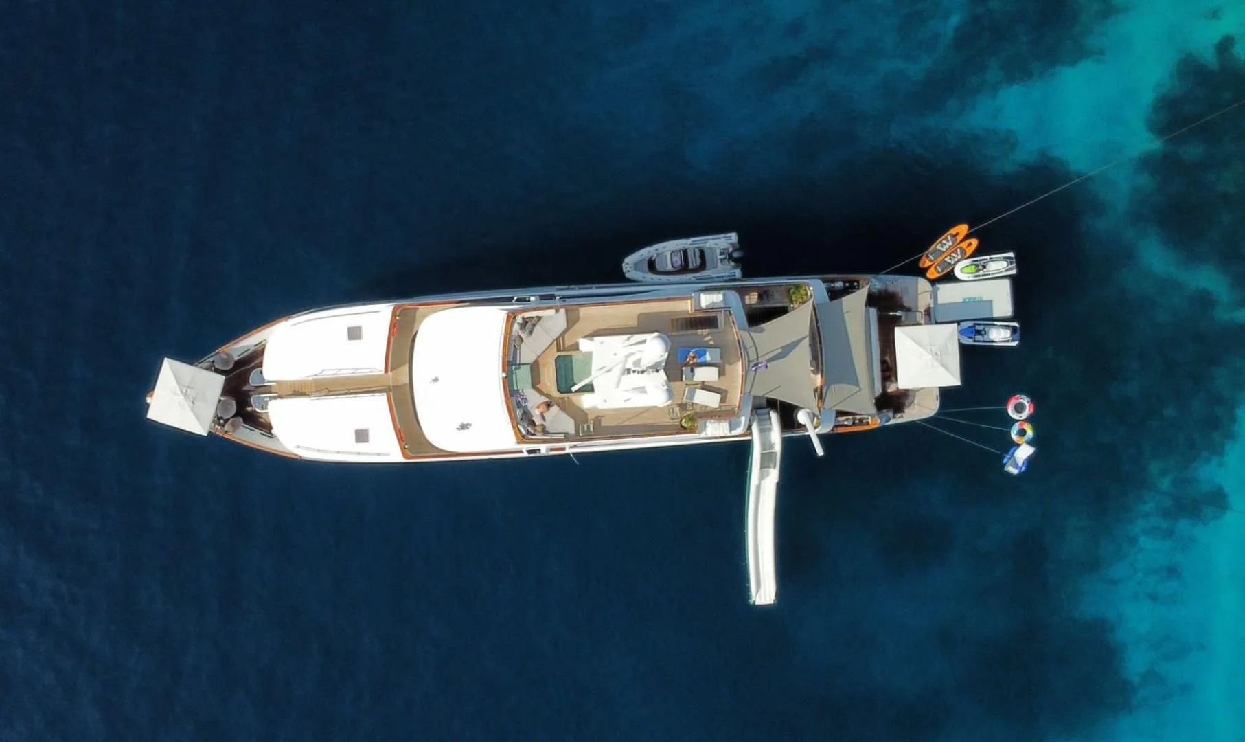 a satellite in outer space aboard OTTAWA IV Yacht for Sale
