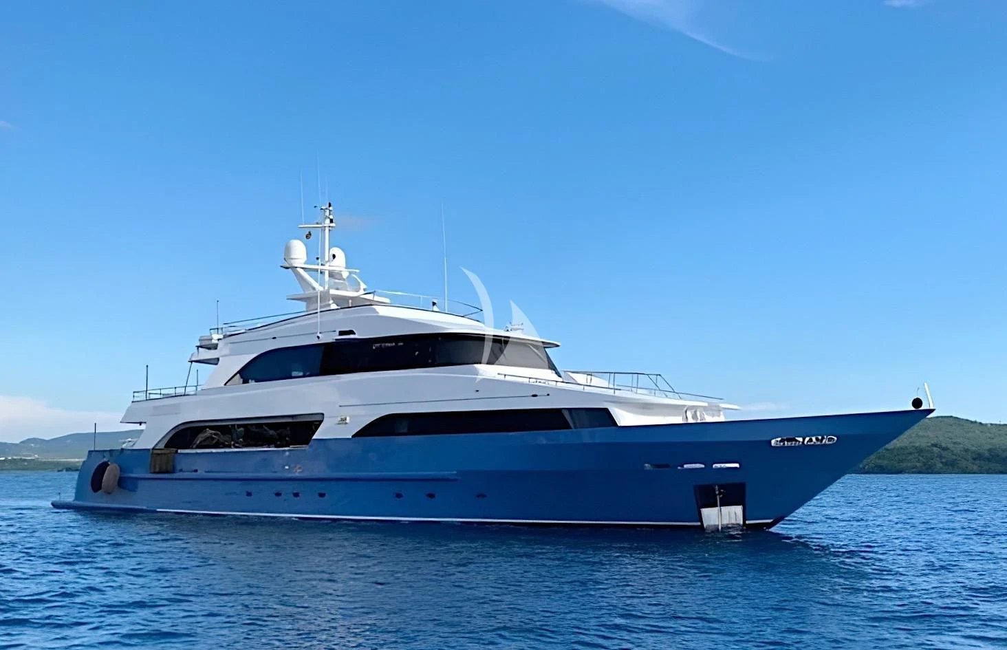 a white yacht on the water aboard OTTAWA IV Yacht for Sale