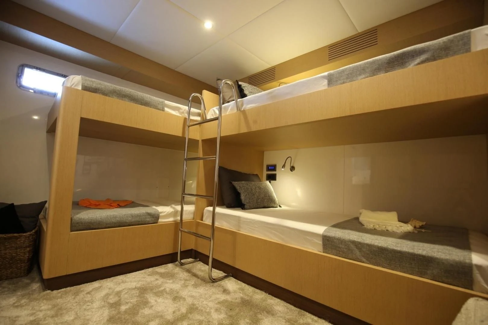 a bunk bed with a ladder aboard OTTAWA IV Yacht for Sale