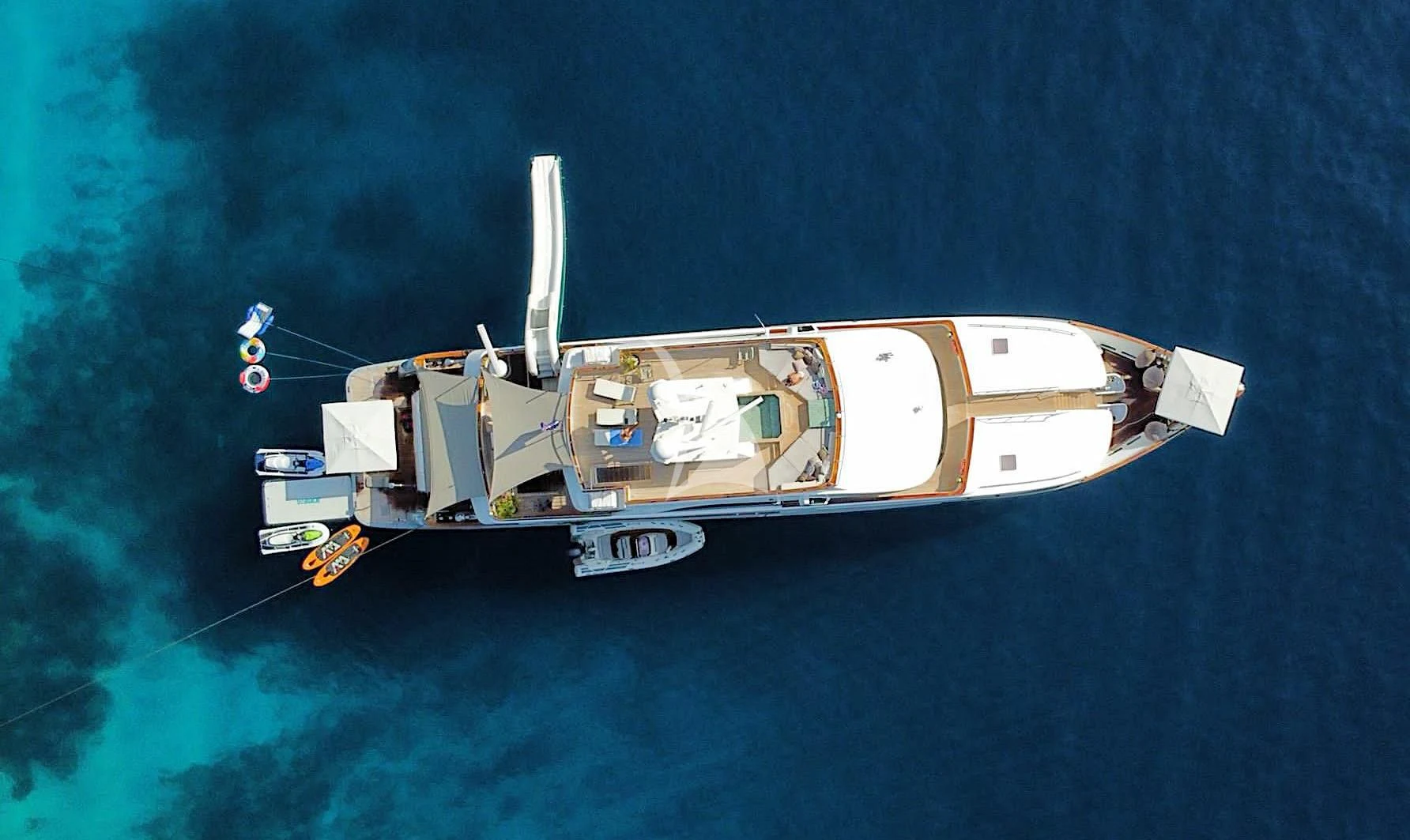 a space ship in the sky aboard OTTAWA IV Yacht for Sale