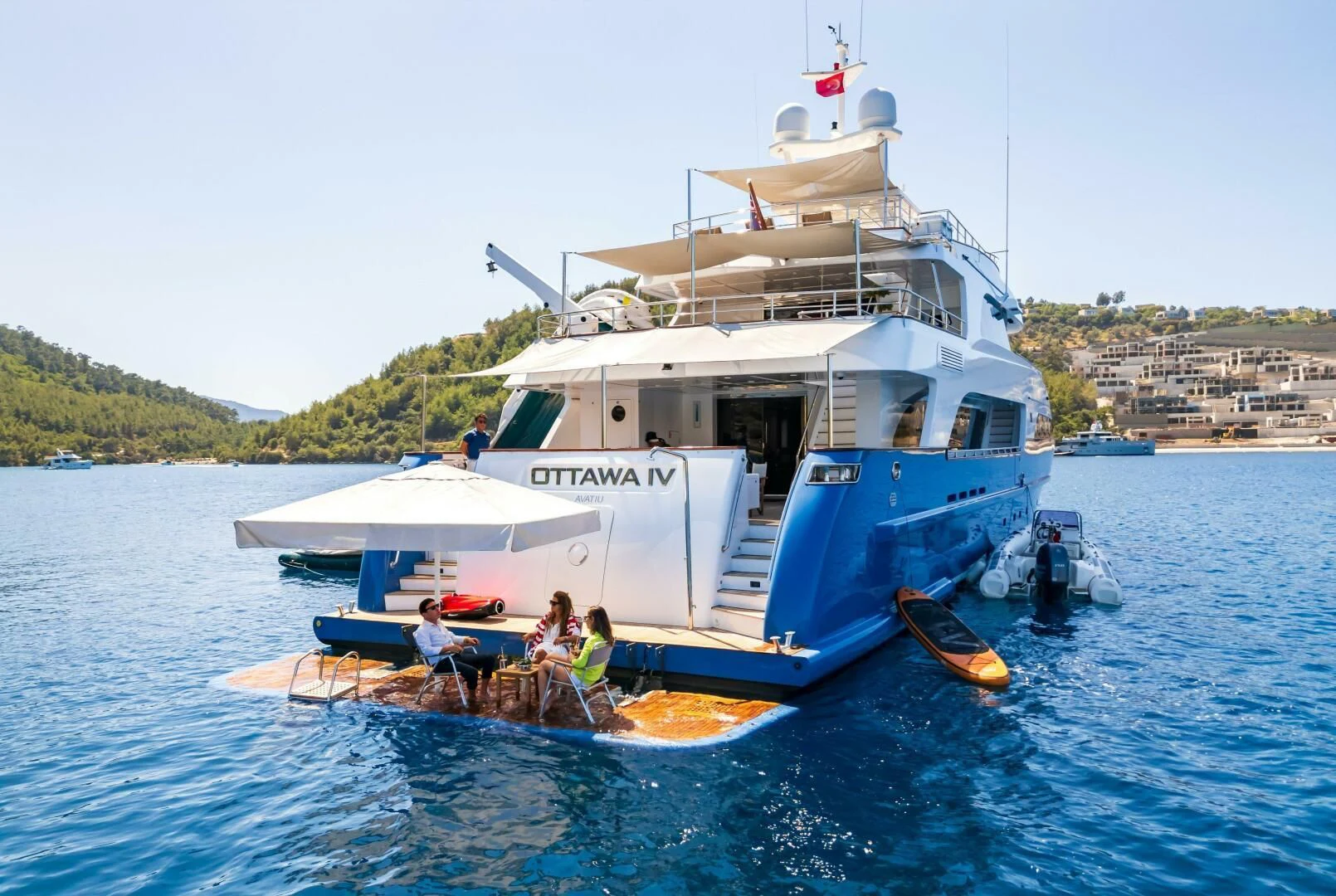 a boat with people on it aboard OTTAWA IV Yacht for Sale