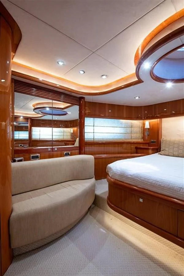 a room with two beds aboard MY MEDICINE Yacht for Sale