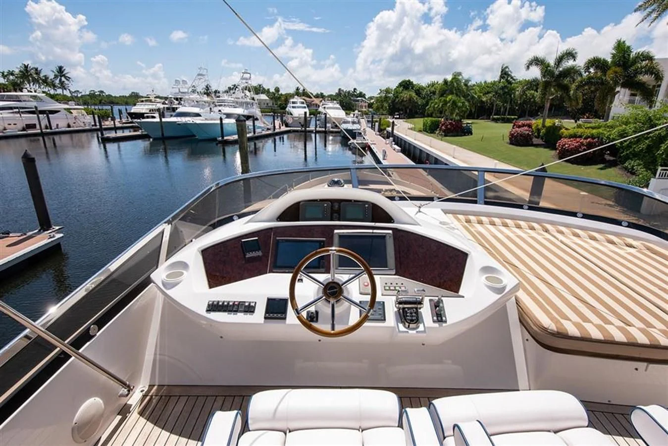 a boat in a harbor aboard MY MEDICINE Yacht for Sale