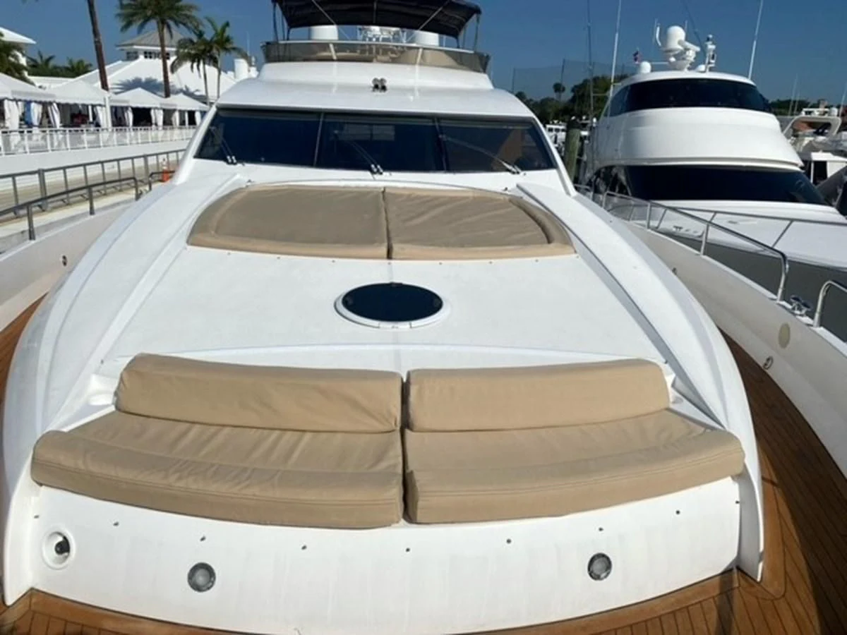 a boat on a deck aboard MY MEDICINE Yacht for Sale