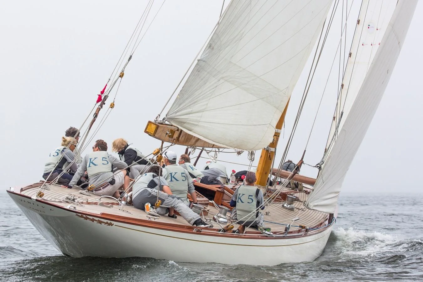 a group of people sailing on a boat aboard VANITY V Yacht for Sale