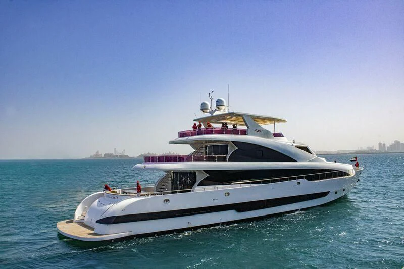 a boat in the water aboard STARDOM Yacht for Sale