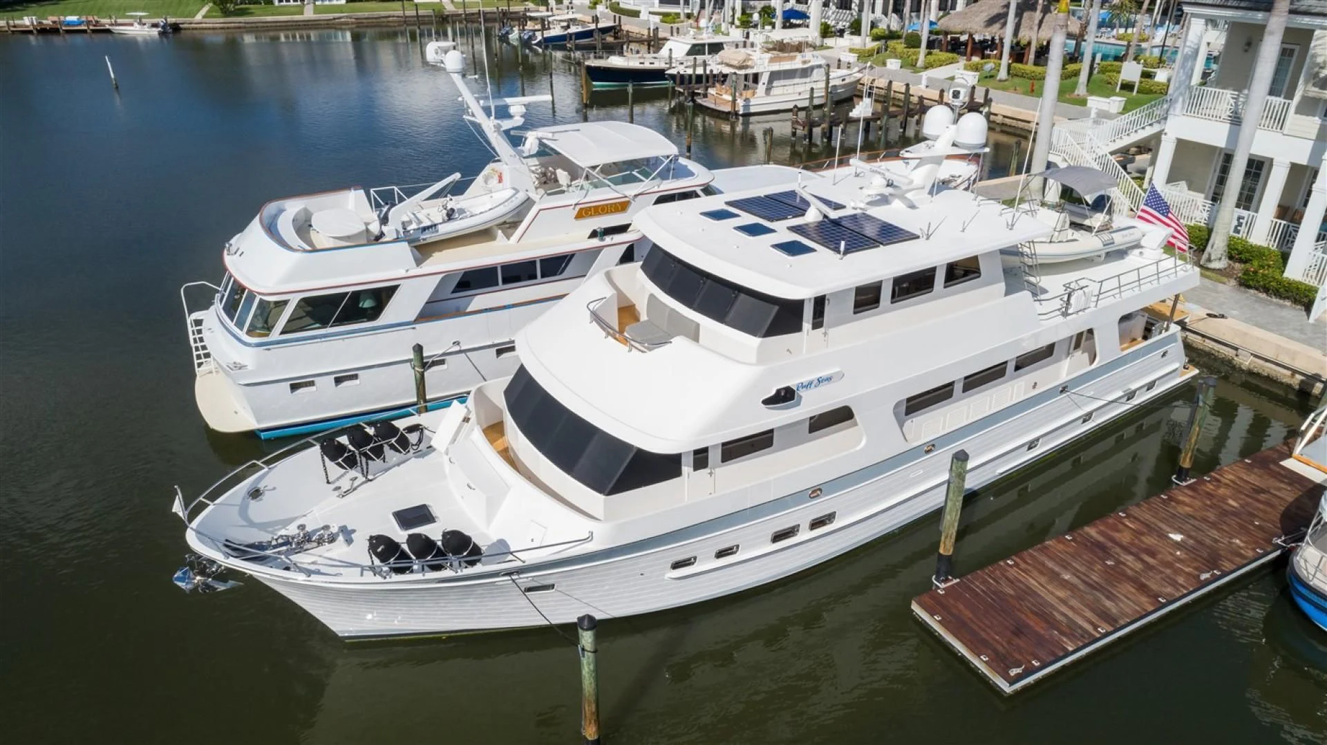 a group of boats docked aboard BLUE CHIP Yacht for Sale