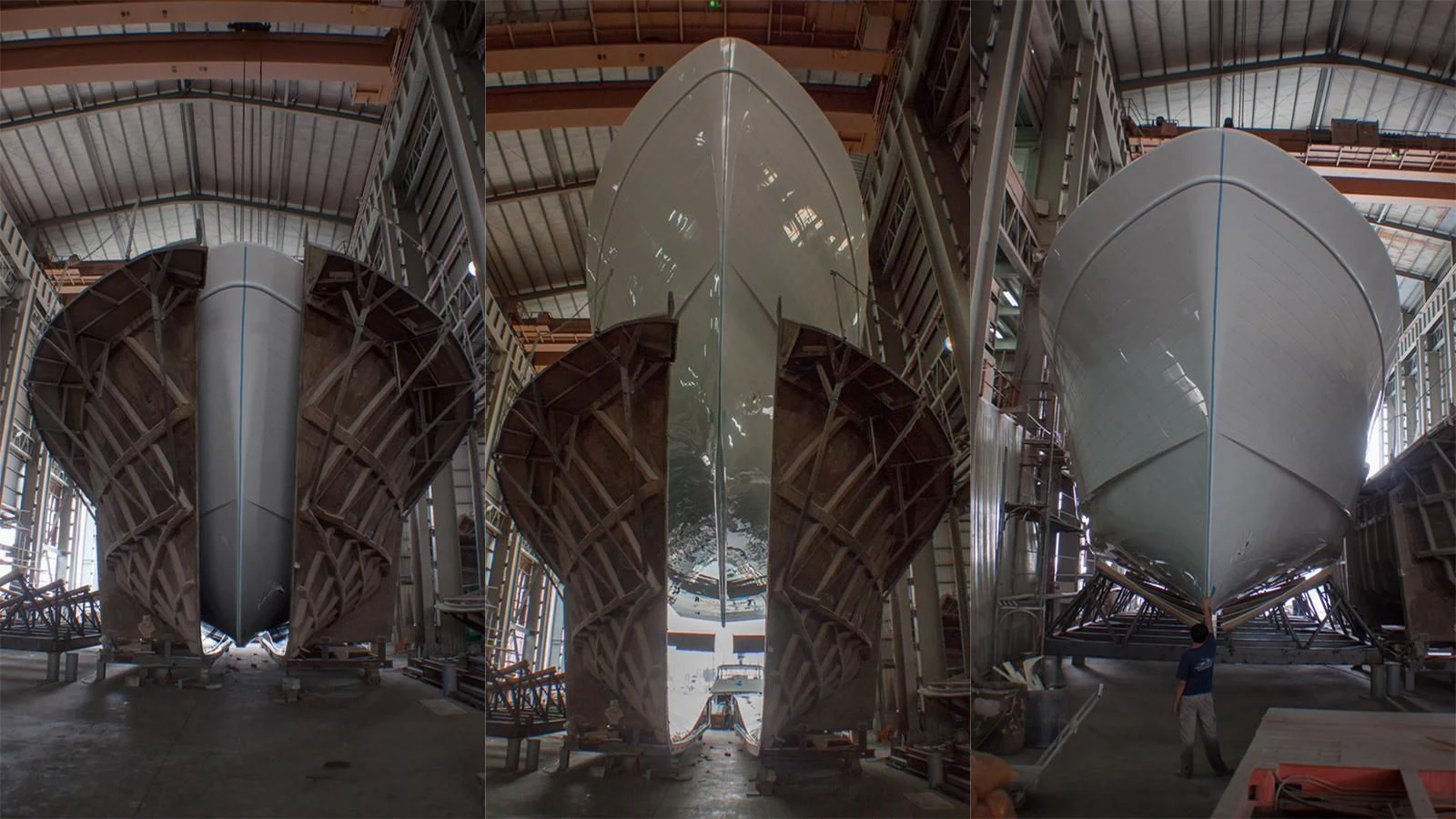 a large factory with large pipes aboard BLUE CHIP Yacht for Sale