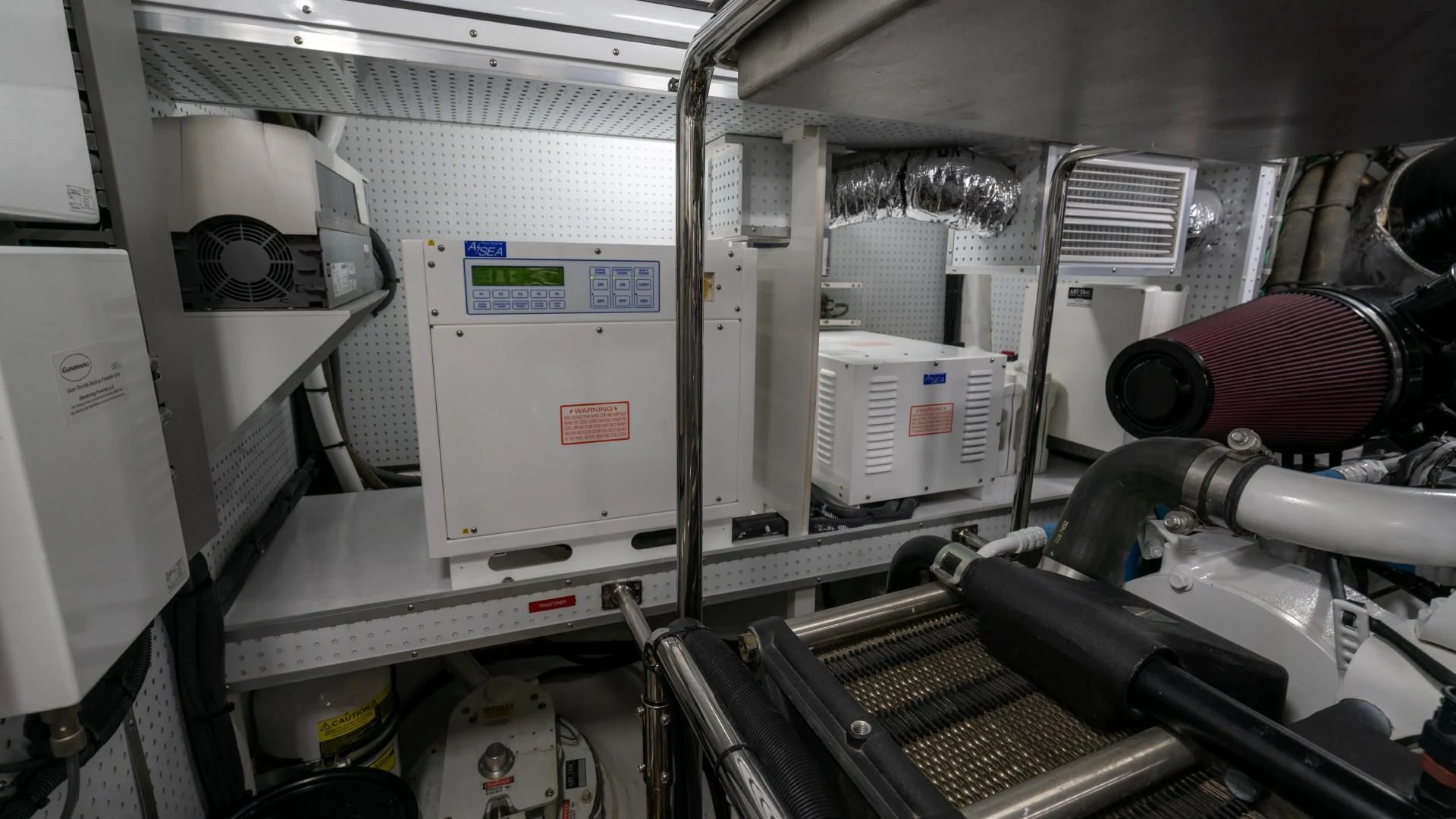 a machine with a large piece of equipment on it aboard BLUE CHIP Yacht for Sale