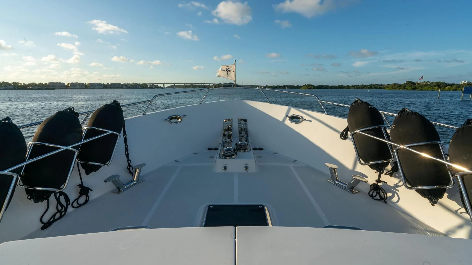 a boat on the water aboard BLUE CHIP Yacht for Sale