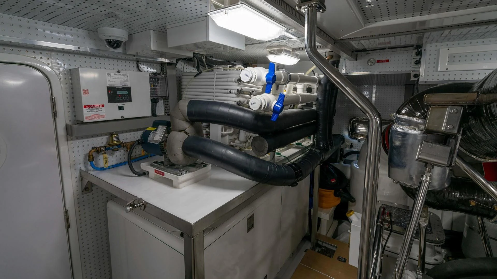 a close-up of a machine aboard BLUE CHIP Yacht for Sale