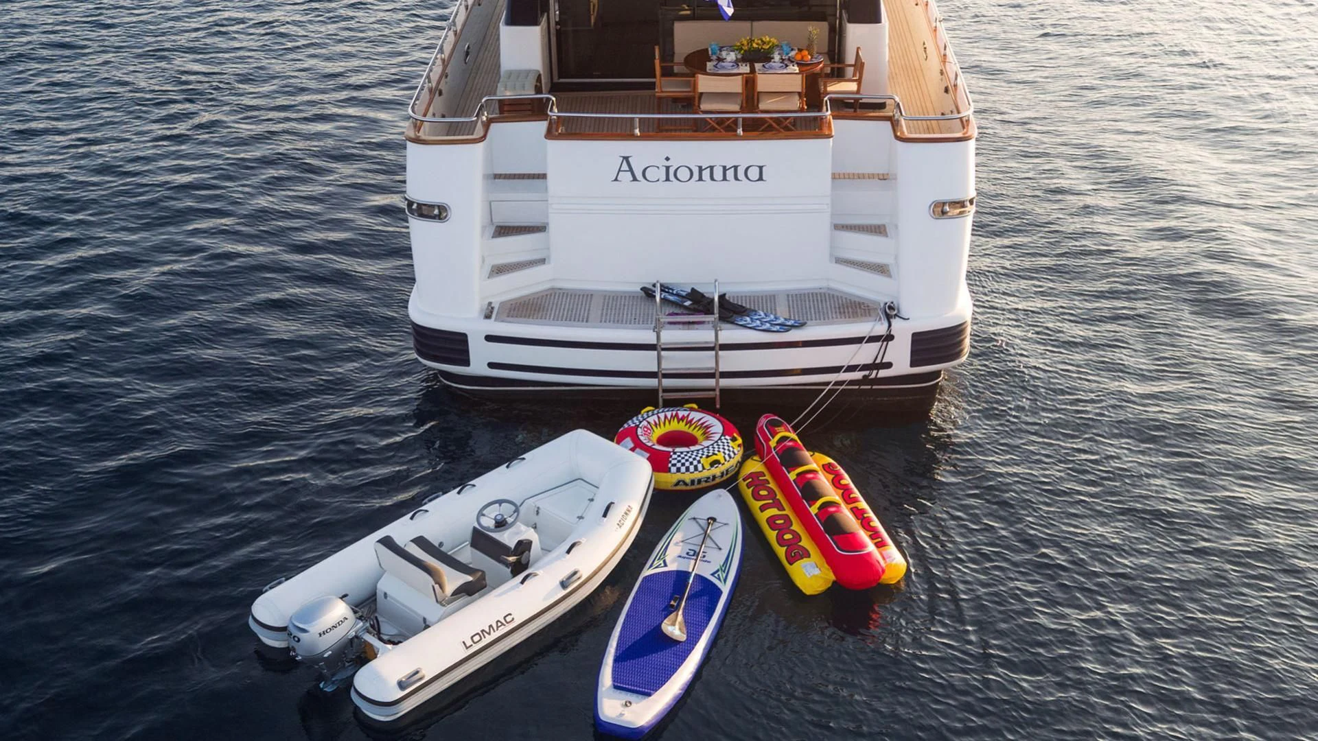 a boat on the water aboard ACIONNA Yacht for Sale