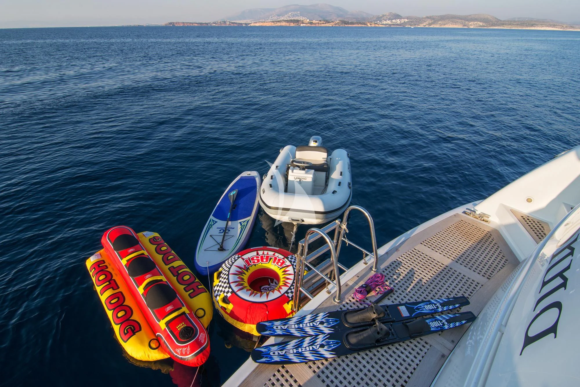 a boat on the water aboard ACIONNA Yacht for Sale