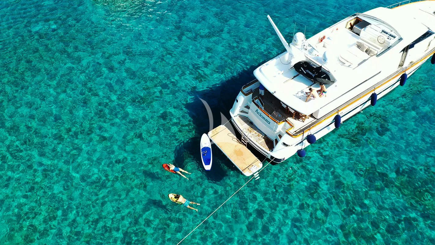 a plane on the ground aboard ACIONNA Yacht for Sale