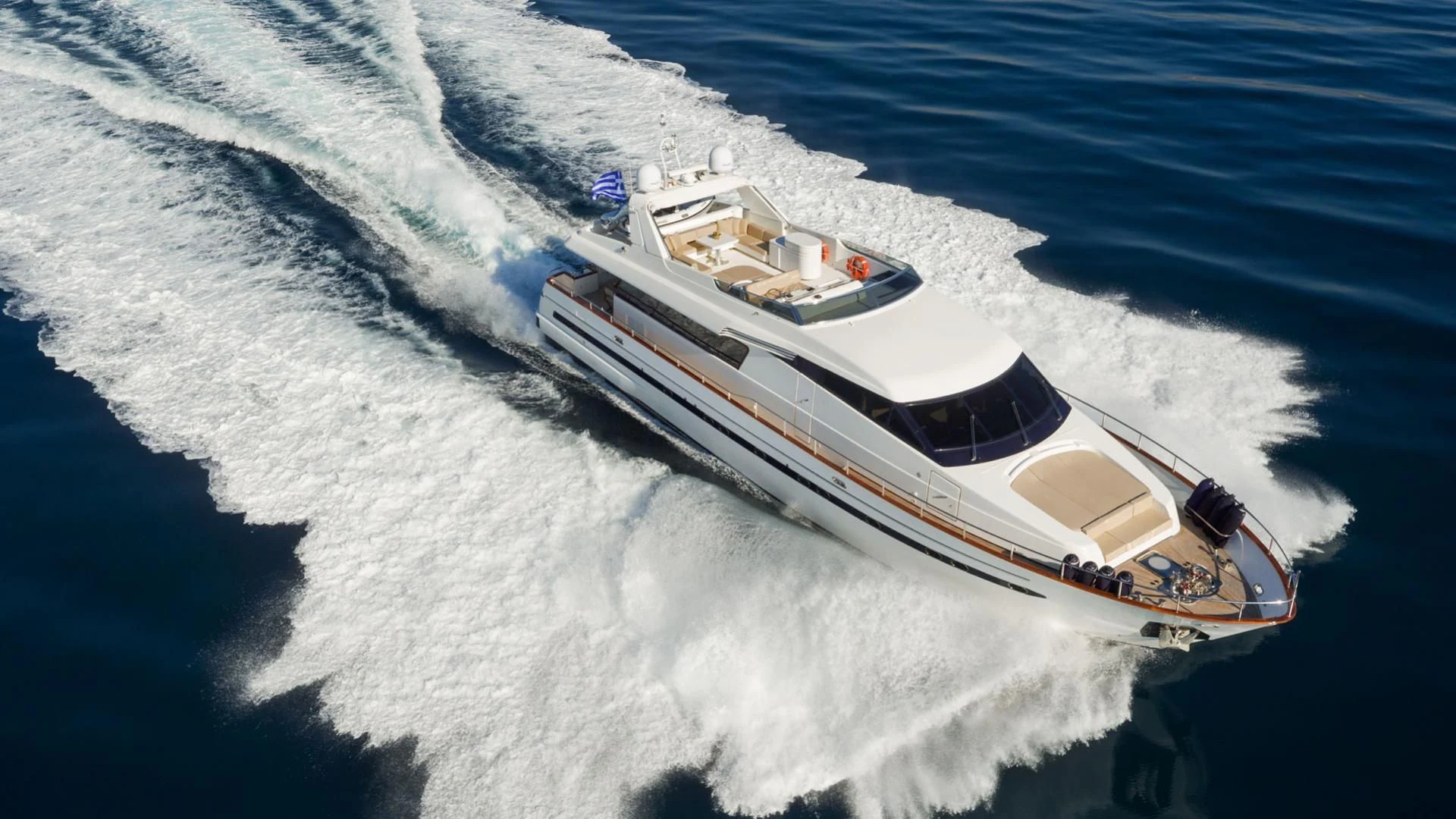 a boat on the water aboard ACIONNA Yacht for Sale