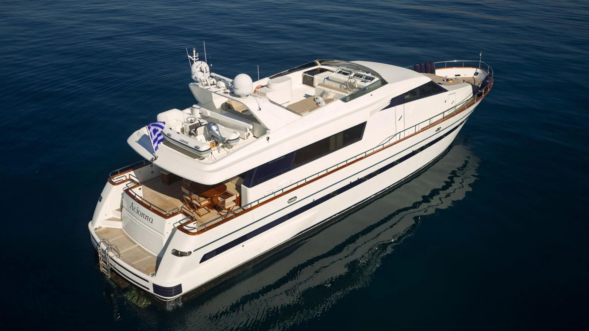 a boat on the water aboard ACIONNA Yacht for Sale