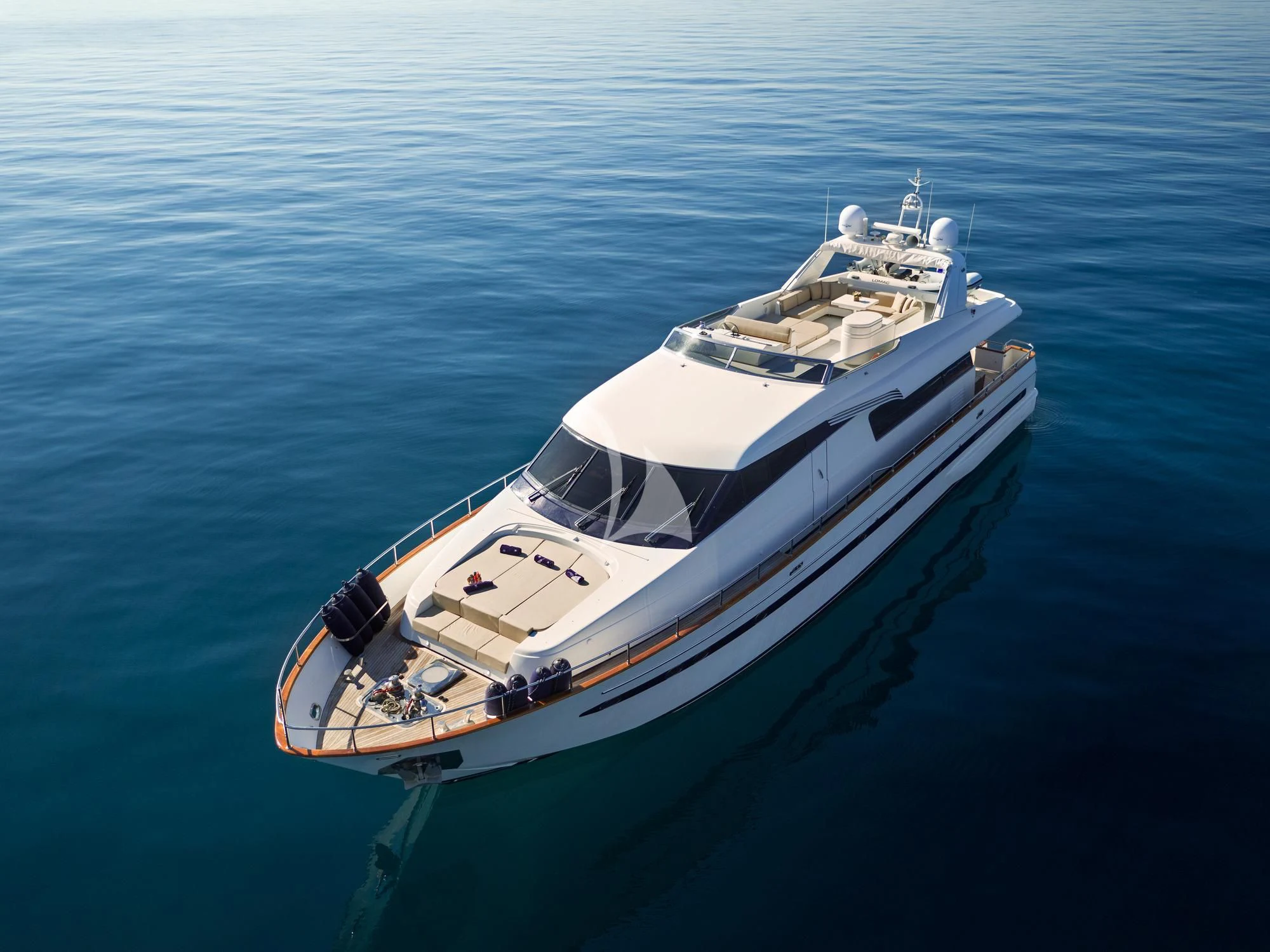 a boat in the water aboard ACIONNA Yacht for Sale