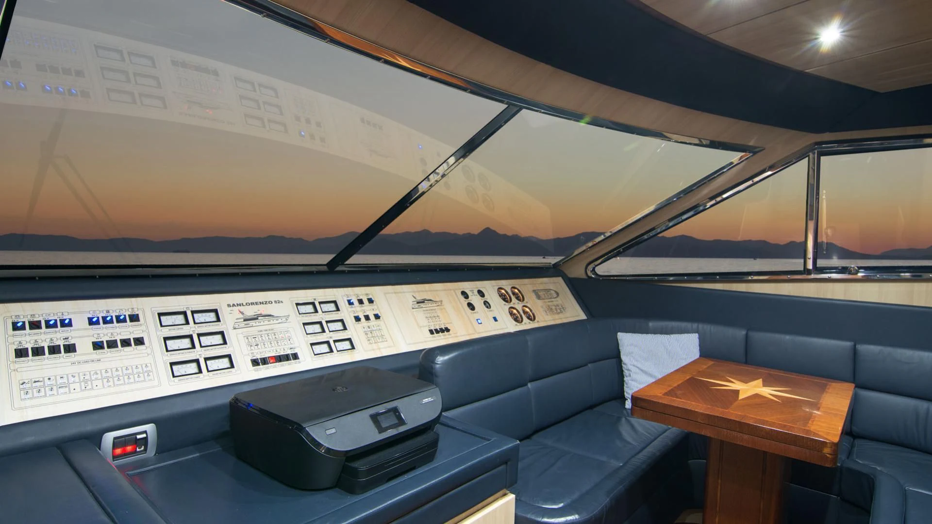 a piano with a keyboard aboard ACIONNA Yacht for Sale