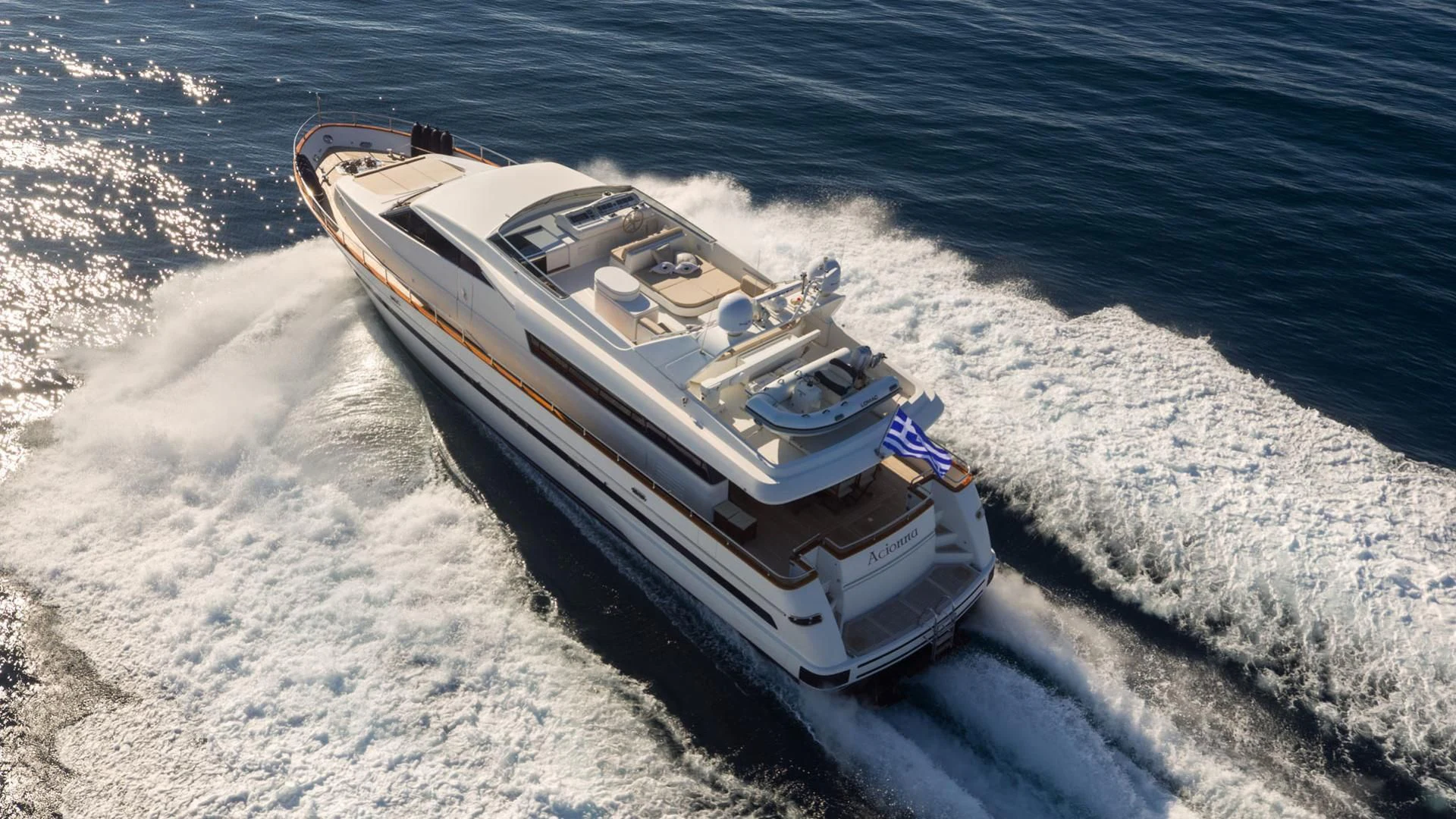 a boat on the water aboard ACIONNA Yacht for Sale
