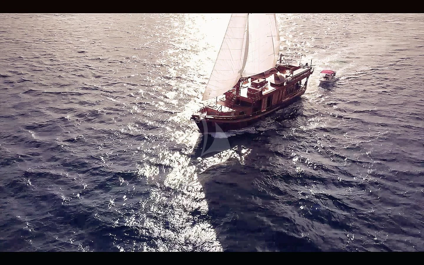 a boat sailing on the water aboard SEQUOIA Yacht for Sale
