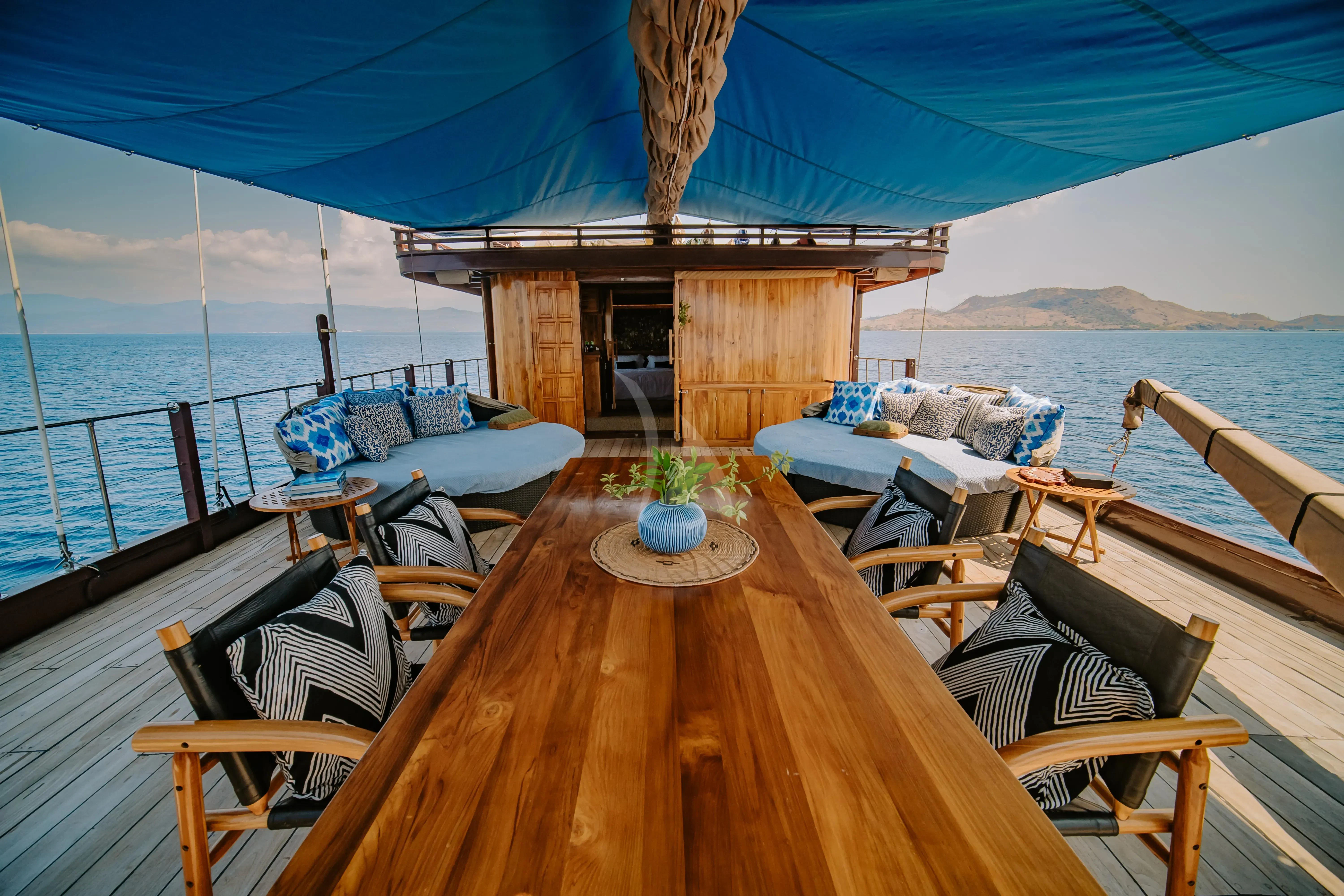 a boat on the water aboard SEQUOIA Yacht for Sale