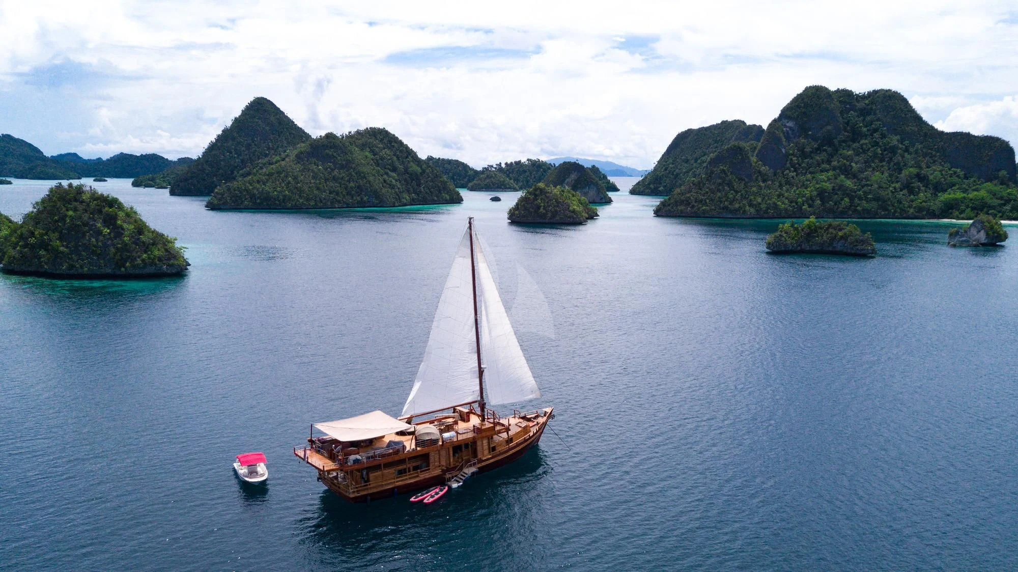 a boat in the water aboard SEQUOIA Yacht for Sale