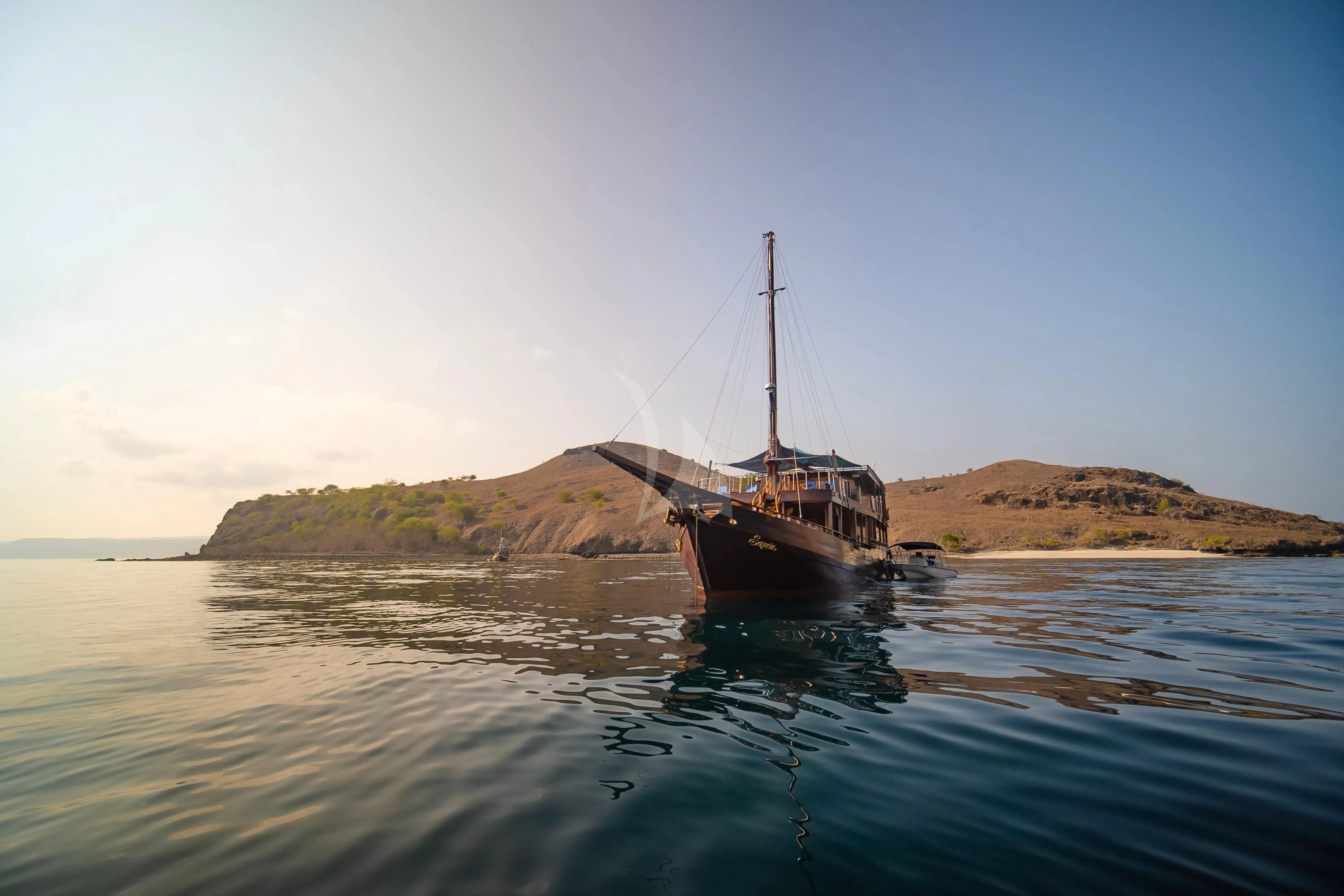 a boat in the water aboard SEQUOIA Yacht for Sale