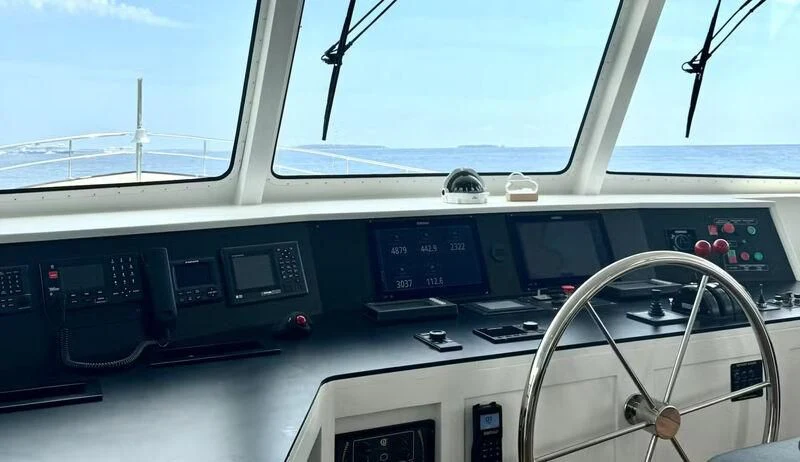 inside of a car aboard ABELY Yacht for Sale