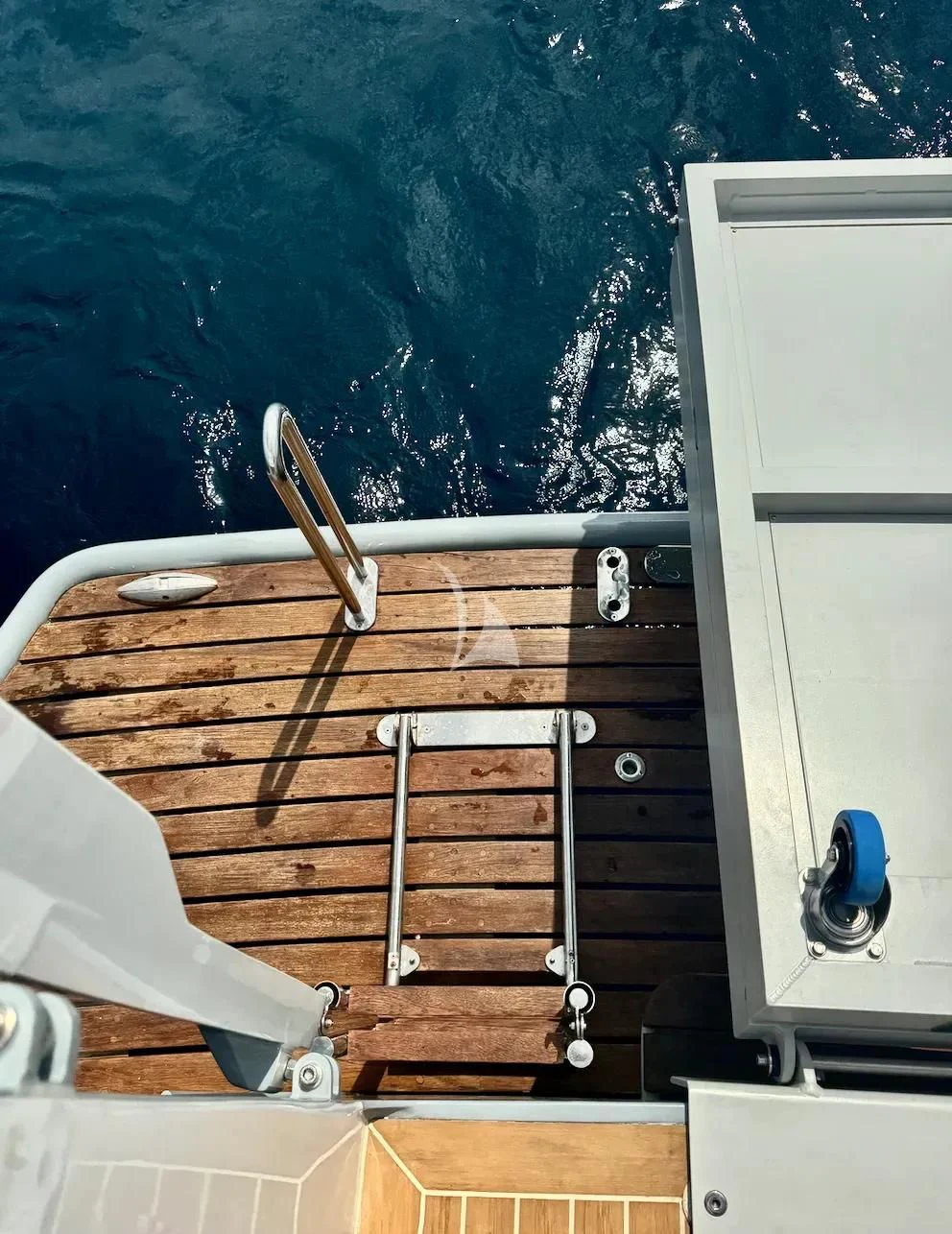 a wooden structure with a hammer on it aboard ABELY Yacht for Sale