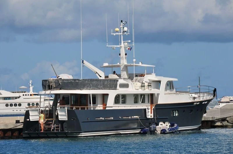 a large boat in the water aboard ABELY Yacht for Sale