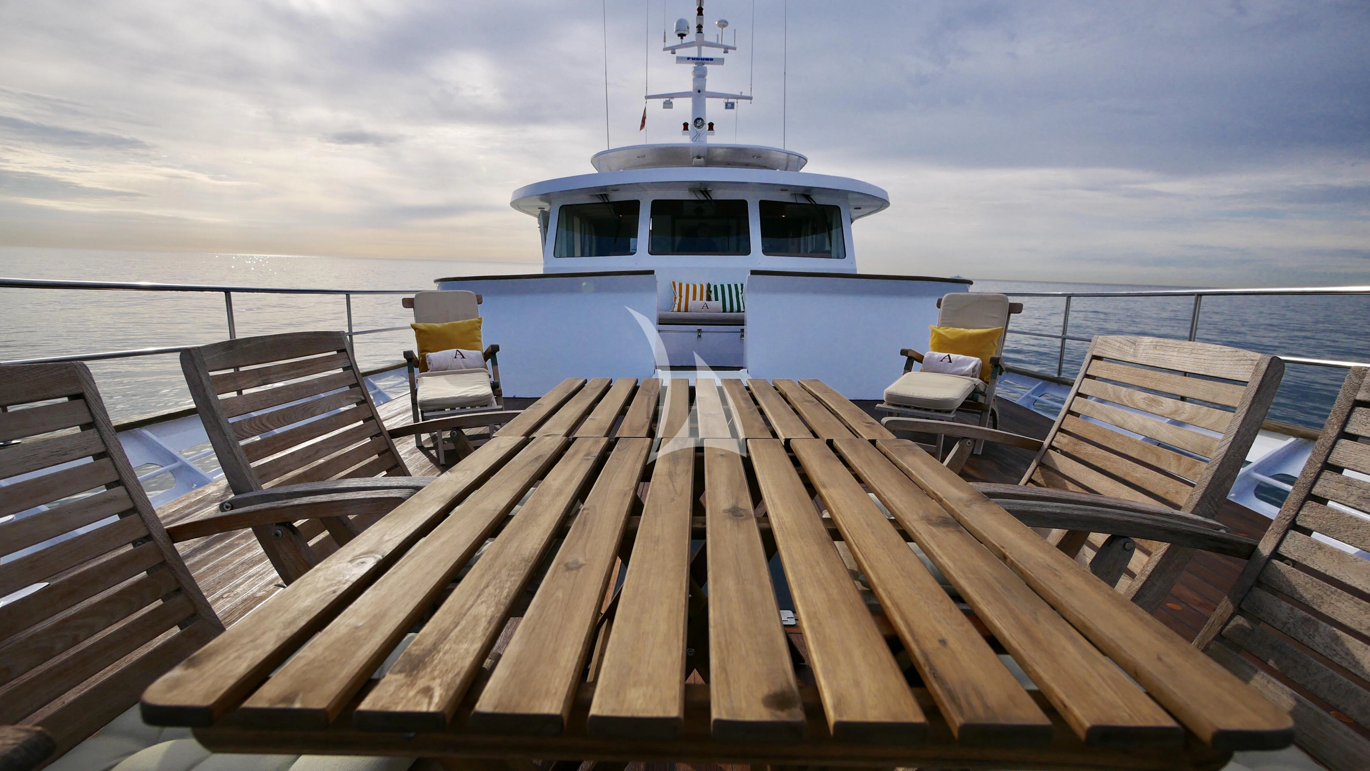 a boat on a dock aboard ABELY Yacht for Sale
