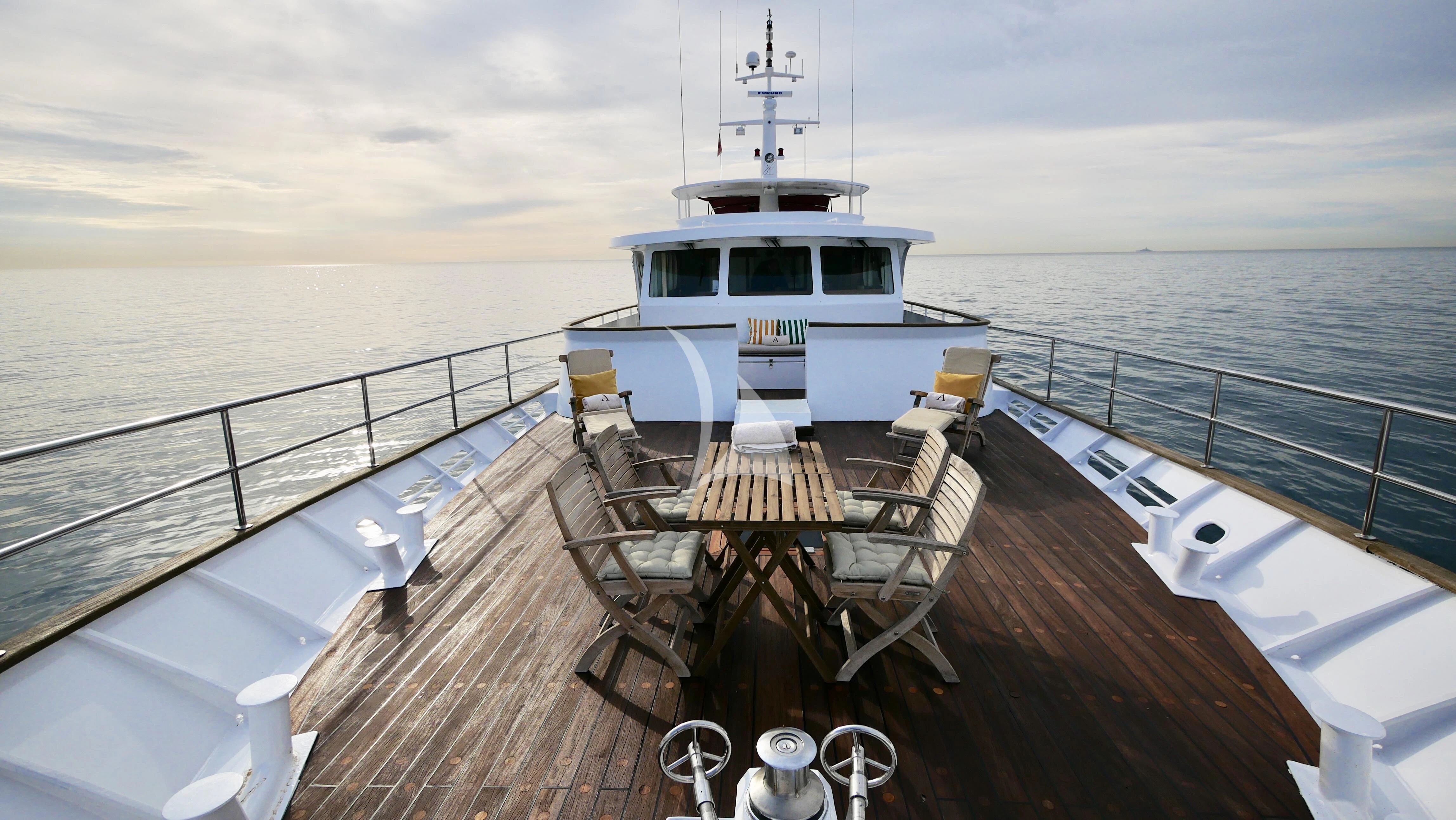 a boat on a deck aboard ABELY Yacht for Sale