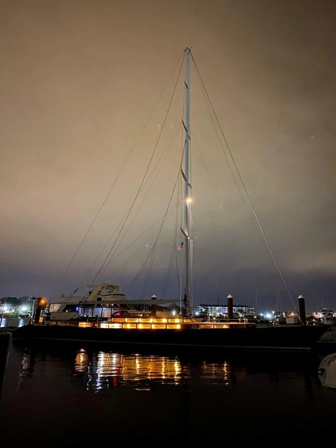 a large sailboat on the water aboard LAUREN L Yacht for Sale