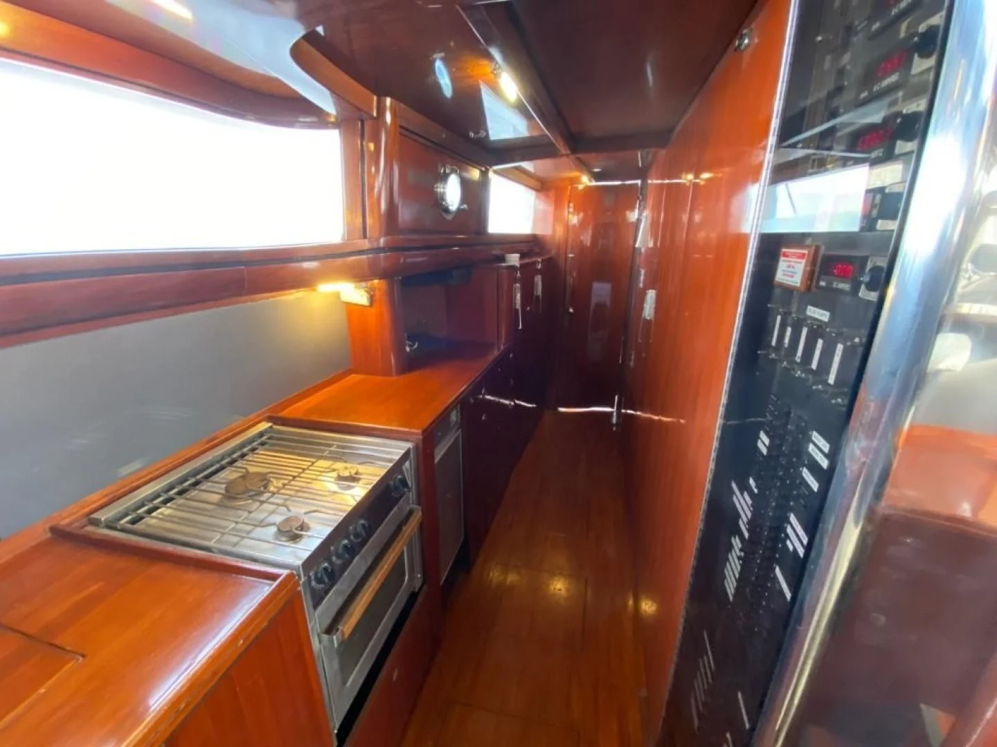 a room with a counter and a computer aboard LAUREN L Yacht for Sale