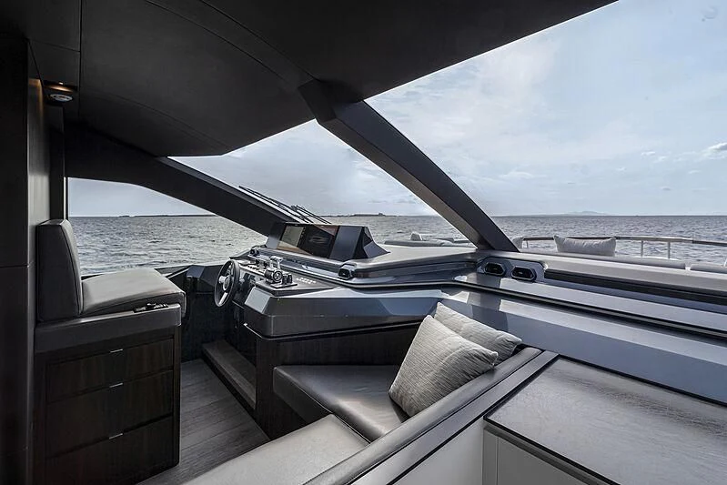inside of a car aboard SO SO NICE Yacht for Sale