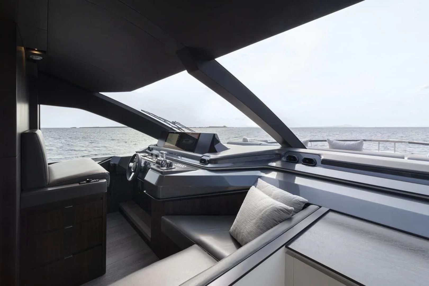 inside of a car aboard SO SO NICE Yacht for Sale